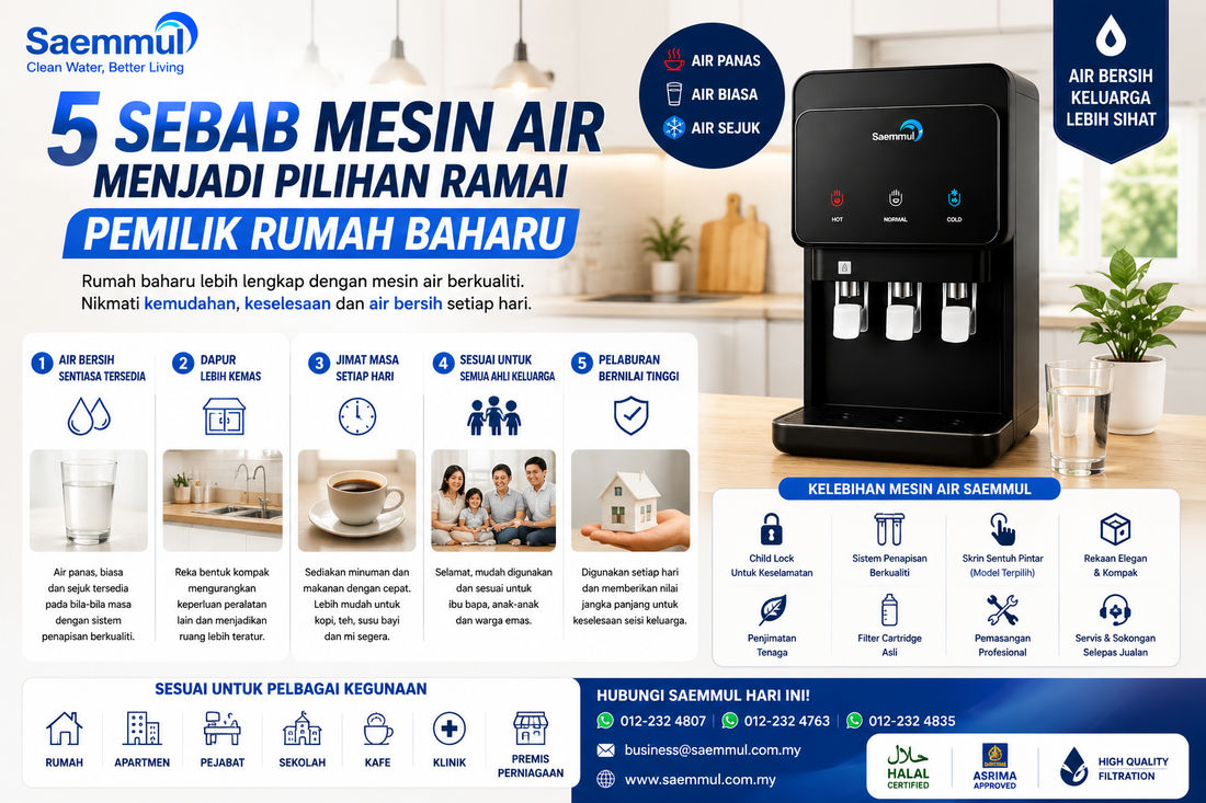 5 Sebab Mesin Air Menjadi Pilihan Ramai Pemilik Rumah Baharu