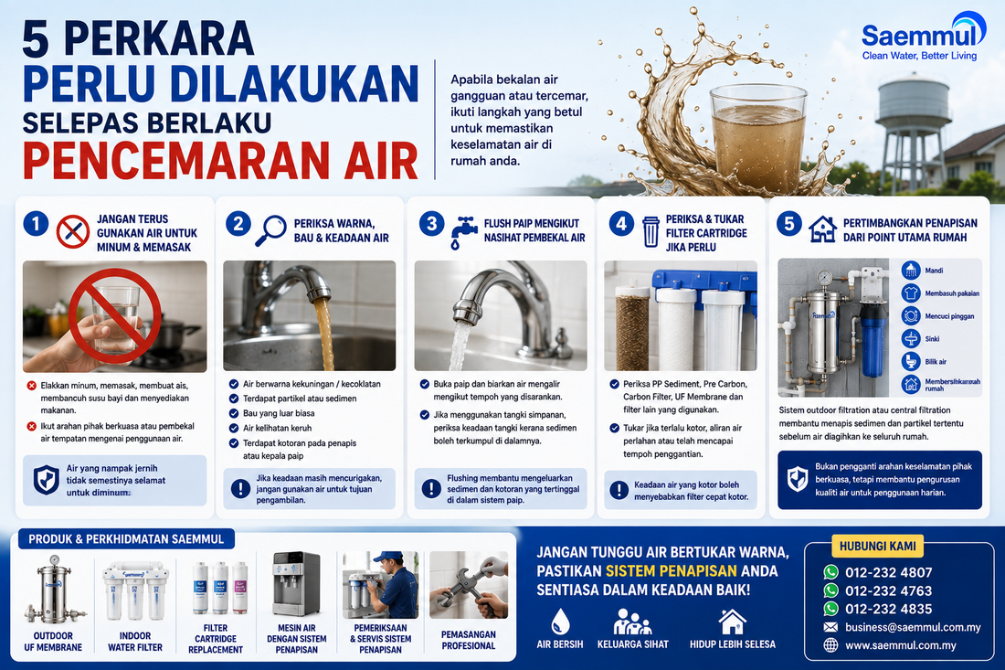 5 Perkara Perlu Dilakukan Selepas Berlaku Pencemaran Air