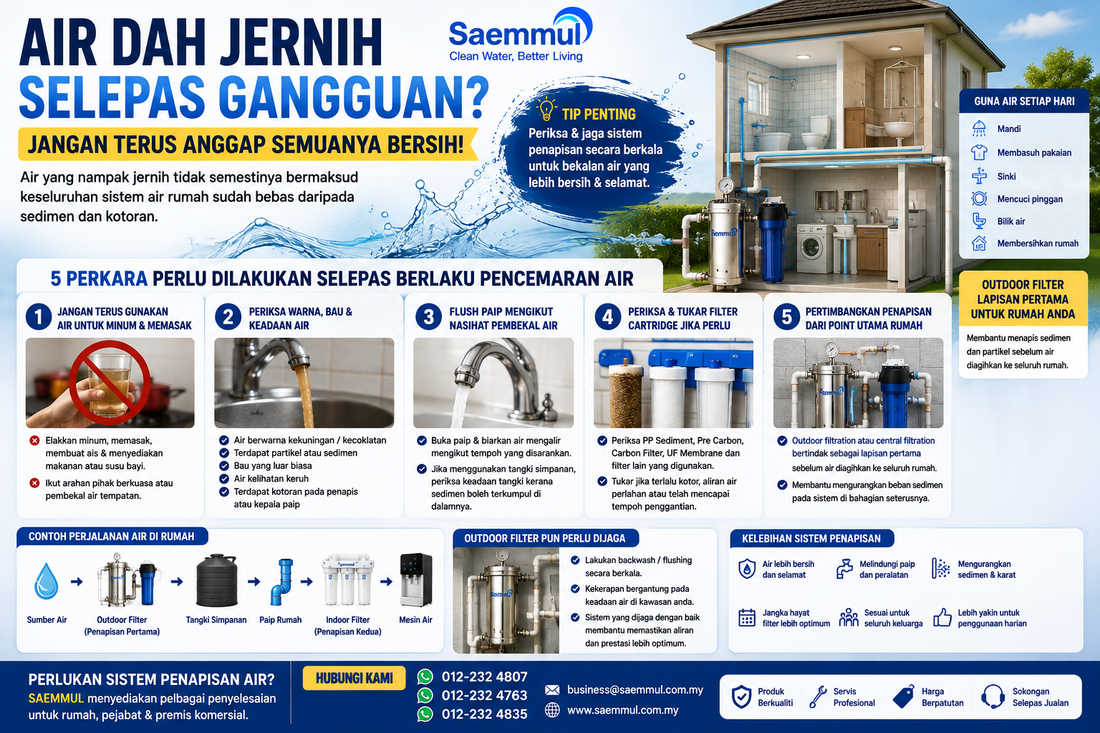 Air Dah Jernih Selepas Gangguan? Jangan Terus Anggap Semuanya Bersih