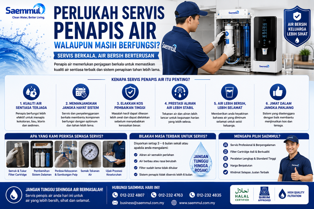 Perlukah Servis Penapis Air Walaupun Masih Berfungsi?