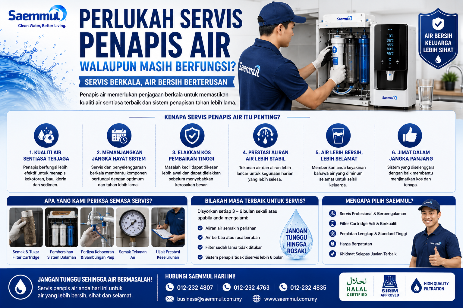 Perlukah Servis Penapis Air Walaupun Masih Berfungsi?