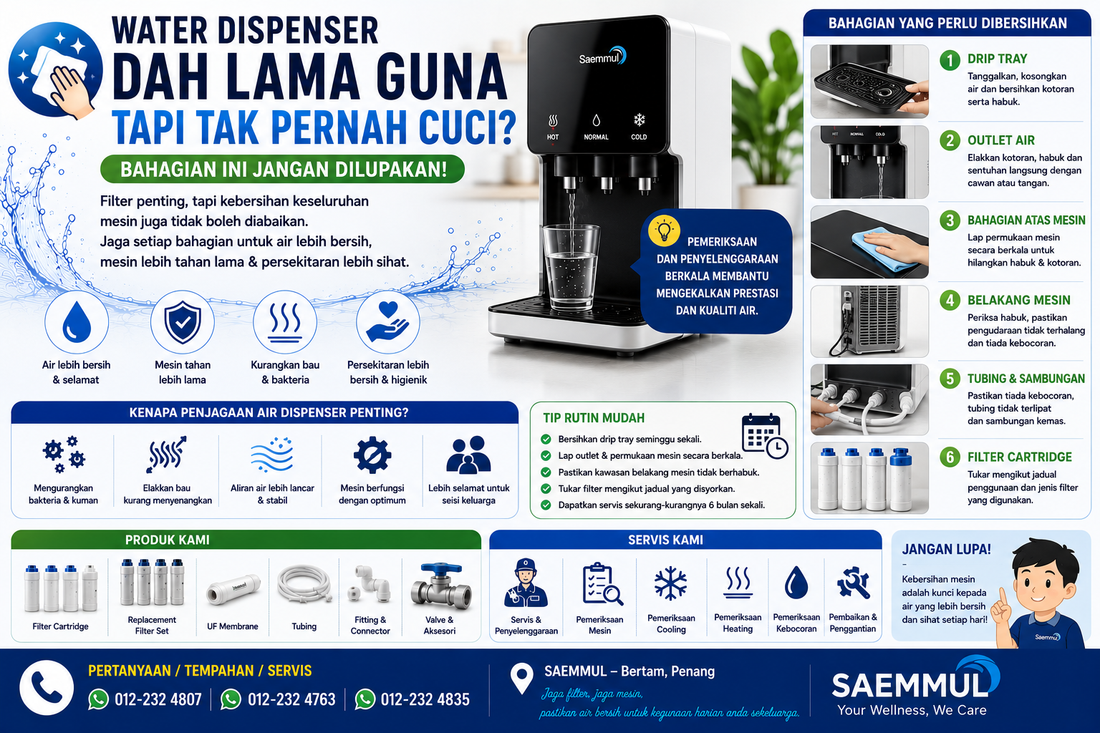 Water Dispenser Dah Lama Guna Tapi Tak Pernah Cuci?