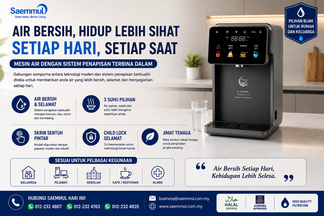Mengapa Semakin Ramai Memilih Mesin Air Dengan Sistem Penapisan Terbina Dalam?