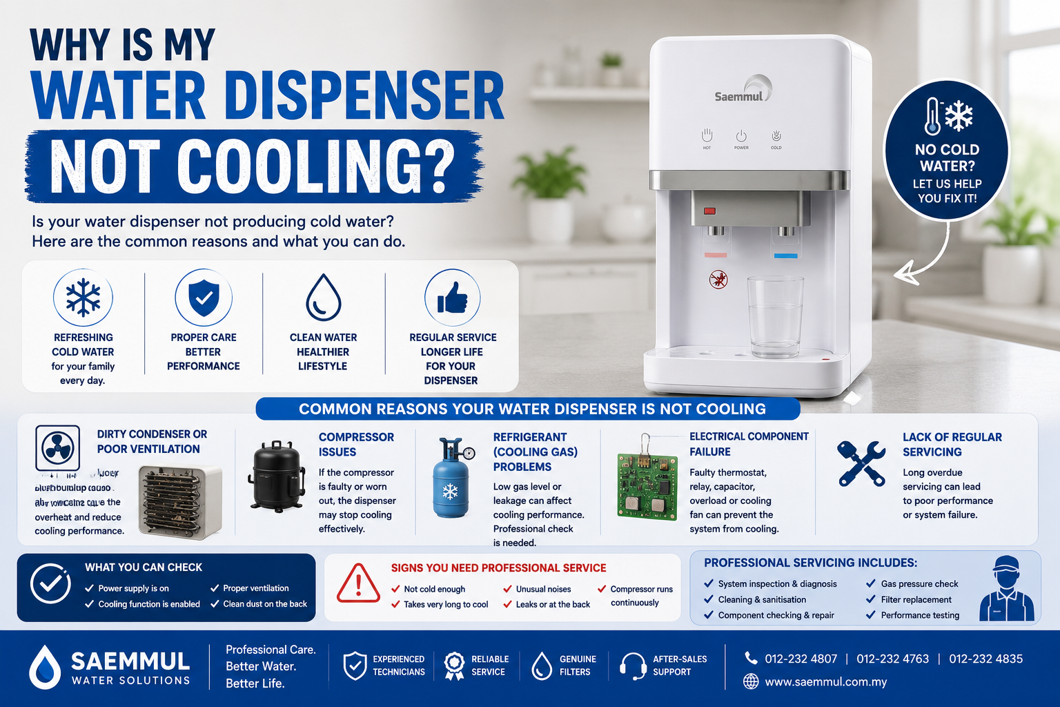 Why Is My Water Dispenser Not Cooling???