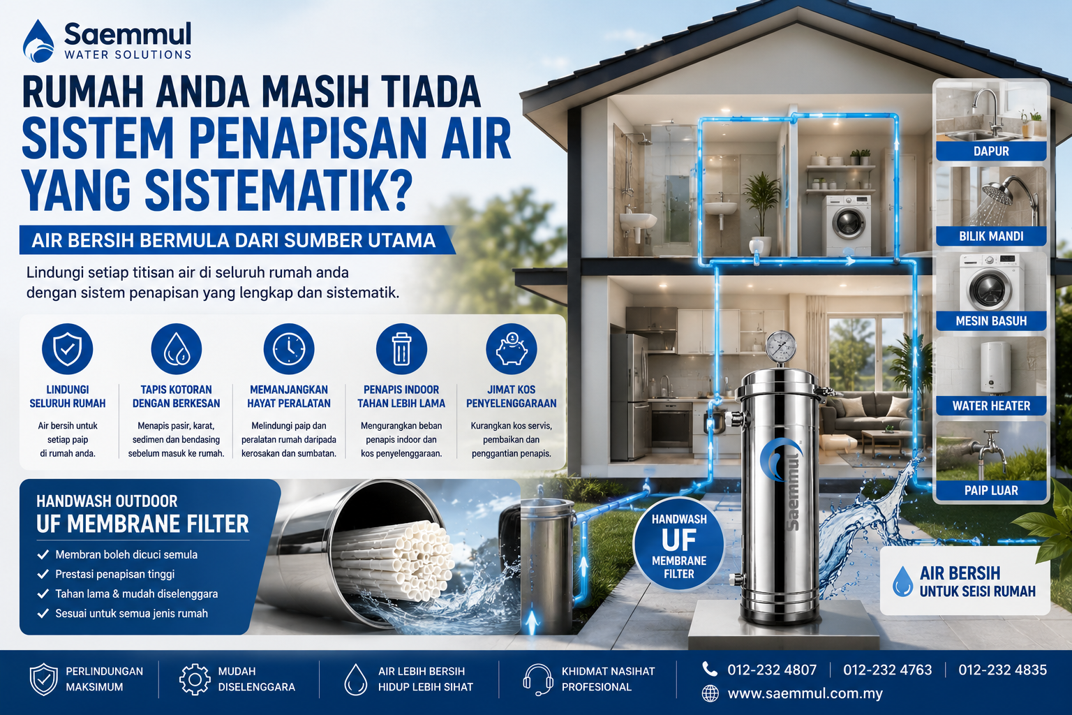 Rumah Anda Masih Tiada Sistem Penapisan Air Yang Sistematik?
