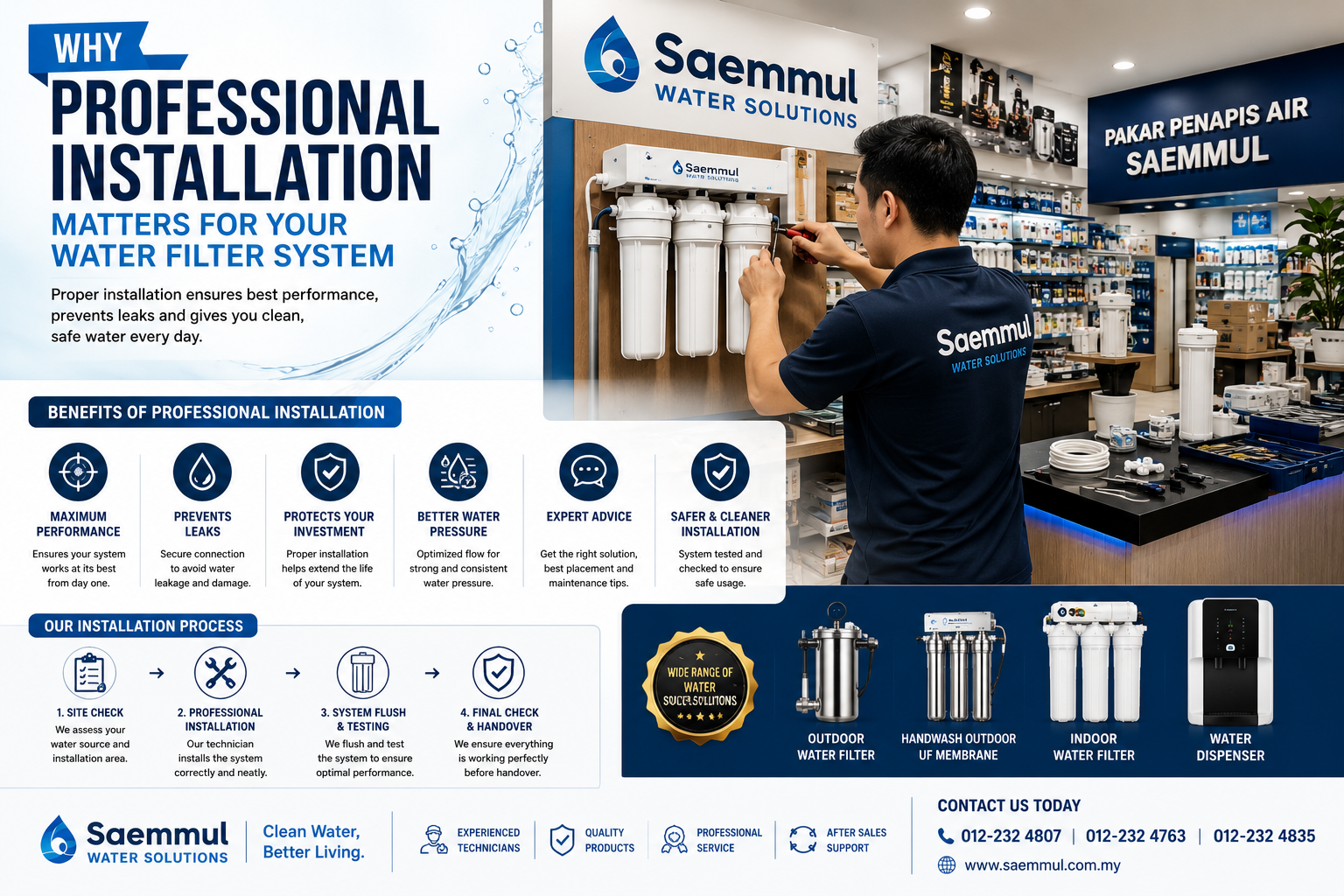 Why Professional Installation Matters for Your Water Filter System