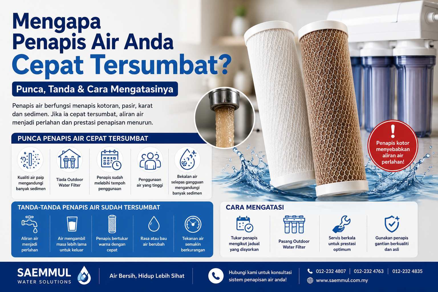 Mengapa Penapis Air Anda Cepat Tersumbat?