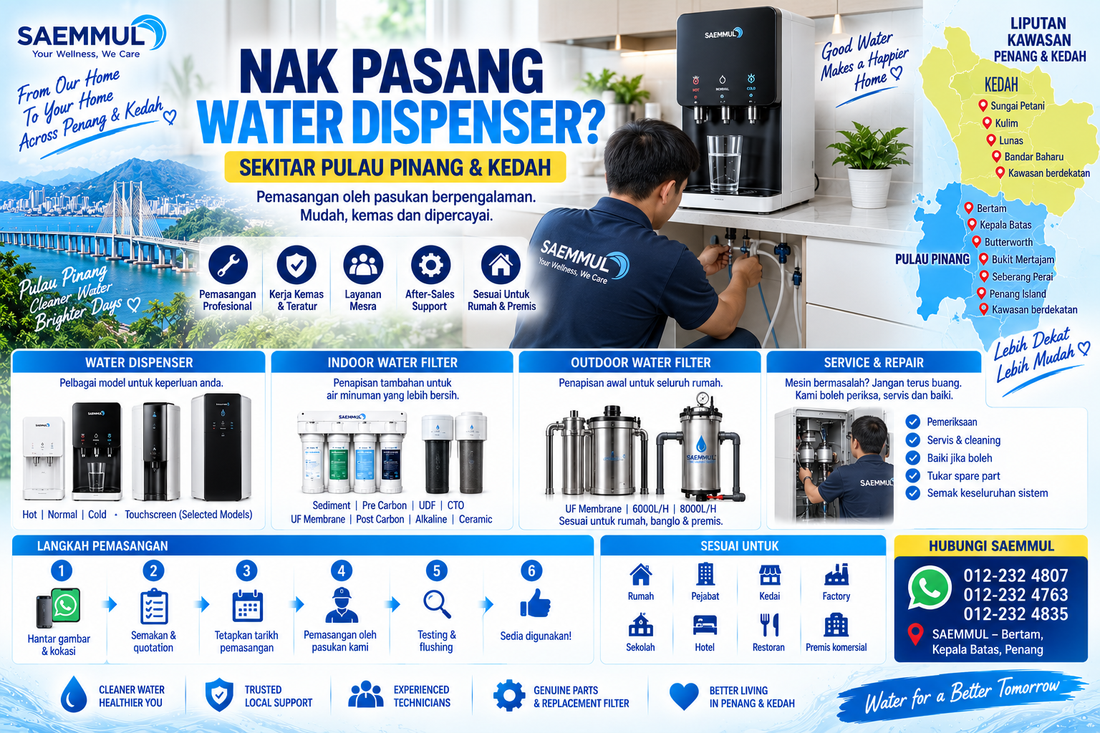Nak Pasang Water Dispenser Sekitar Pulau Pinang