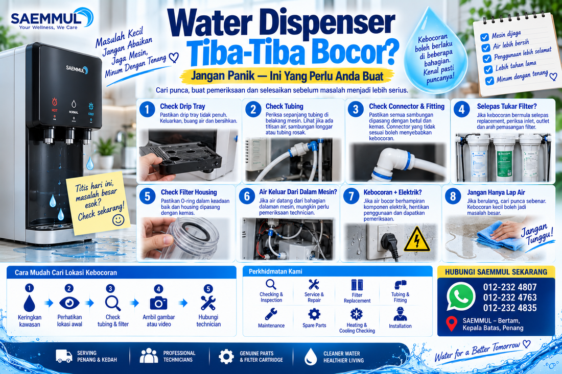 Water Dispenser Tiba-Tiba Bocor? Jangan Panik