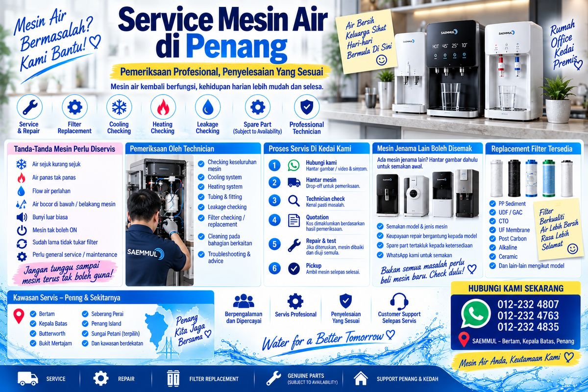 Cari Service Mesin Air di Penang?