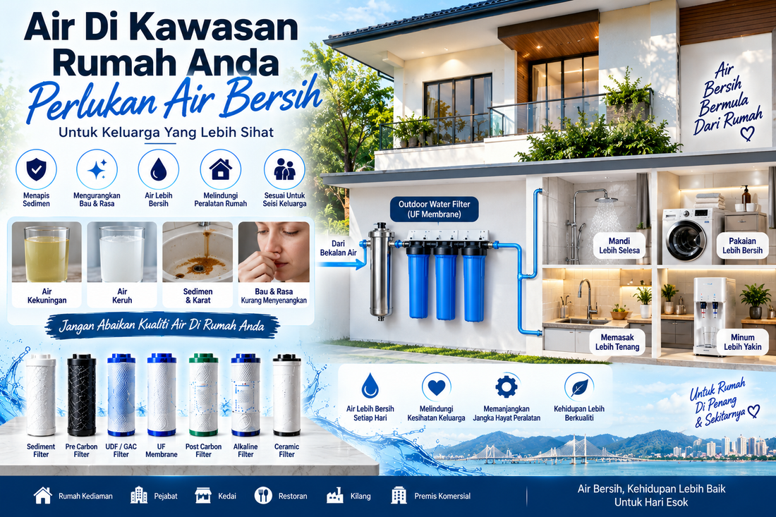 Air Di Kawasan Rumah Anda Kurang Bersih? Kenapa Sistem Tapisan Air Rumah Penting