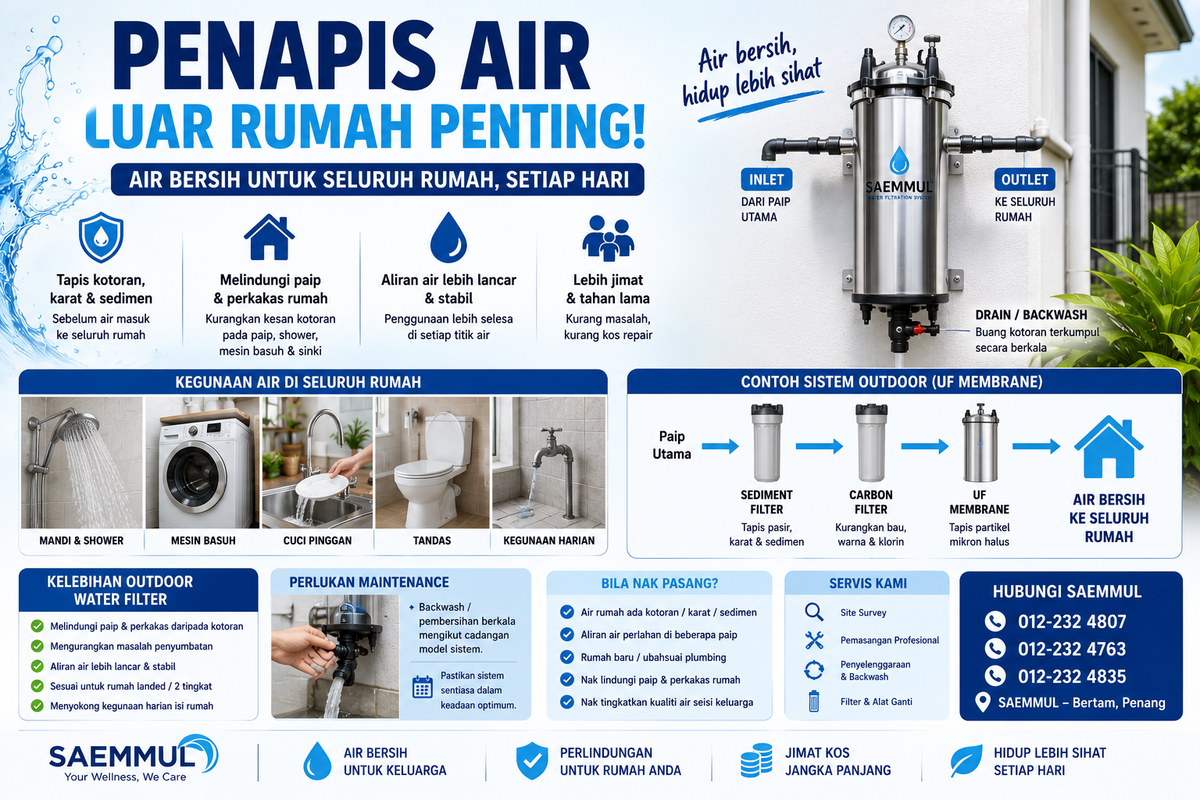 Kenapa Penapis Air Luar Rumah Penting?