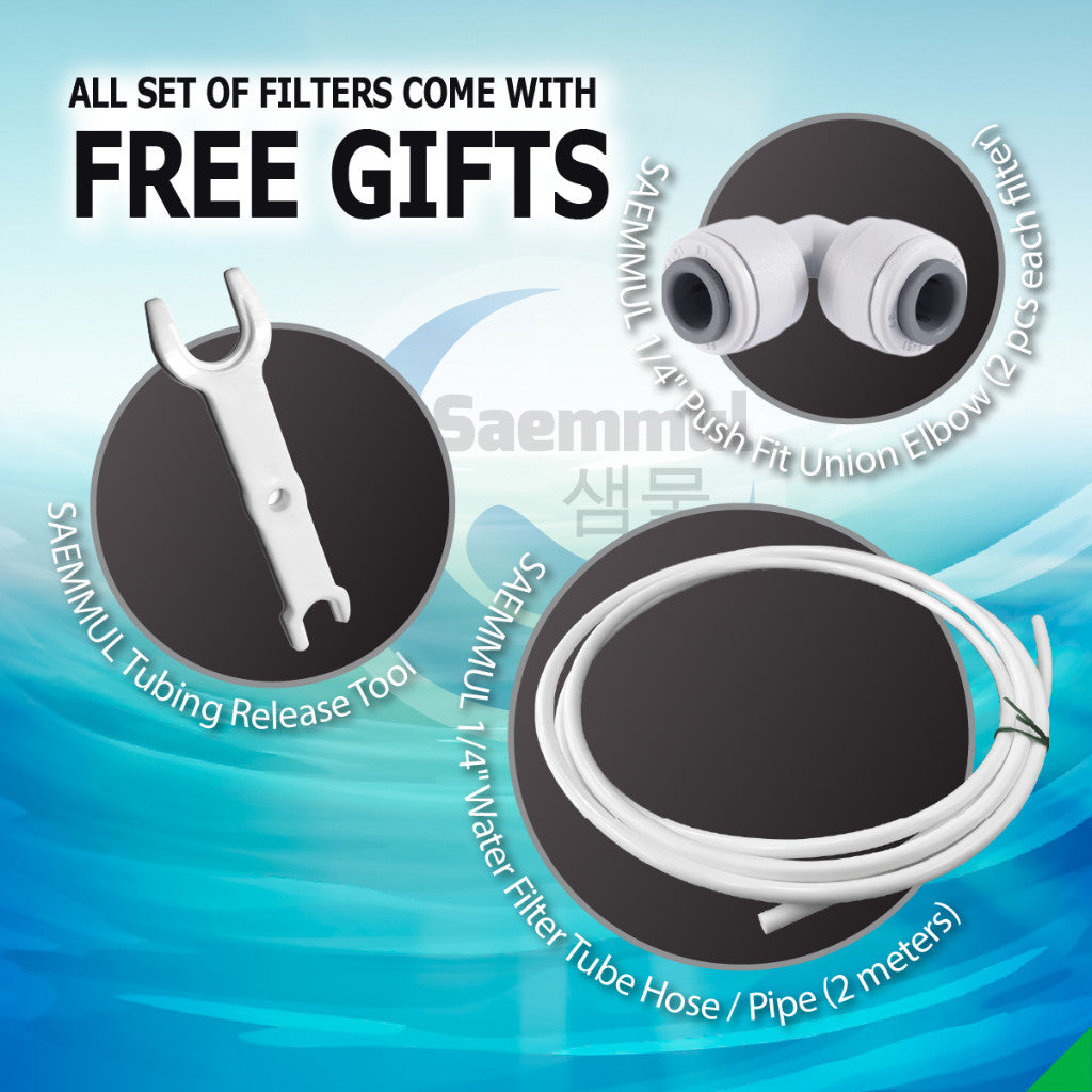 SAEMMUL 10”I UF ULTRAFILTRATION WATER FILTER SET 3 STAGE HALAL COMPATIBLE FOR COWAY LUCY PLUS