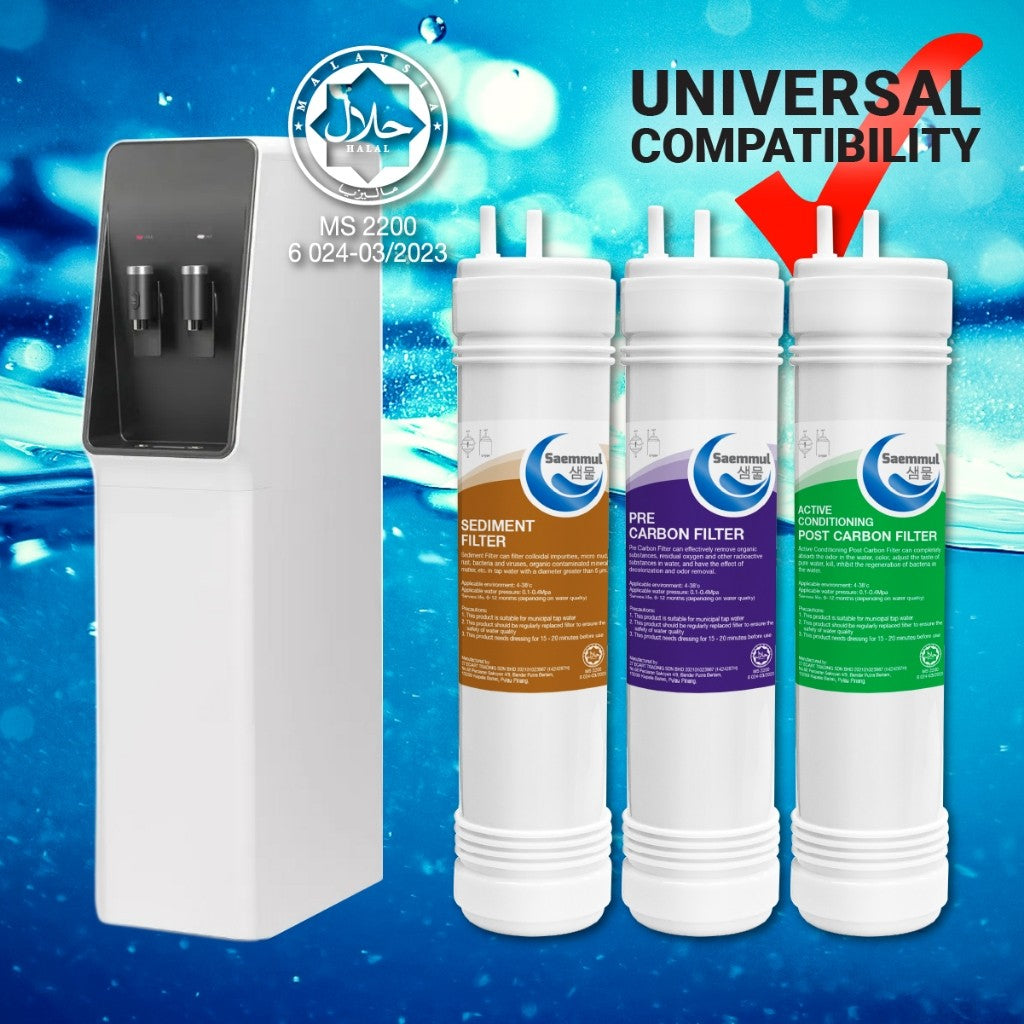 SAEMMUL 10”U TYPE MINERAL WATER FILTER SET COMPATIBLE FOR SM-1-HN, TONGYANG MAGIC