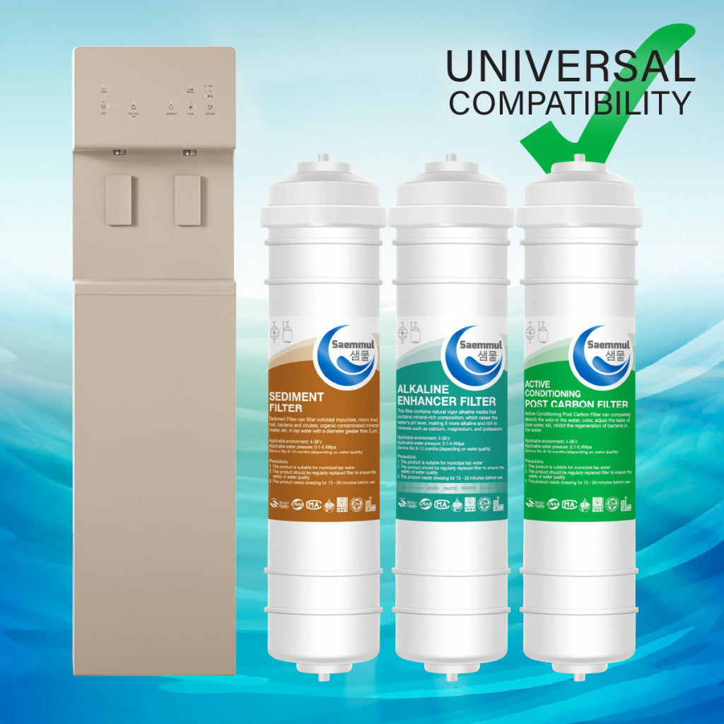SAEMMUL 10”I ALKALINE WATER FILTER SET 3 STAGE HALAL COMPATIBLE FOR COWAY CORE PLUS