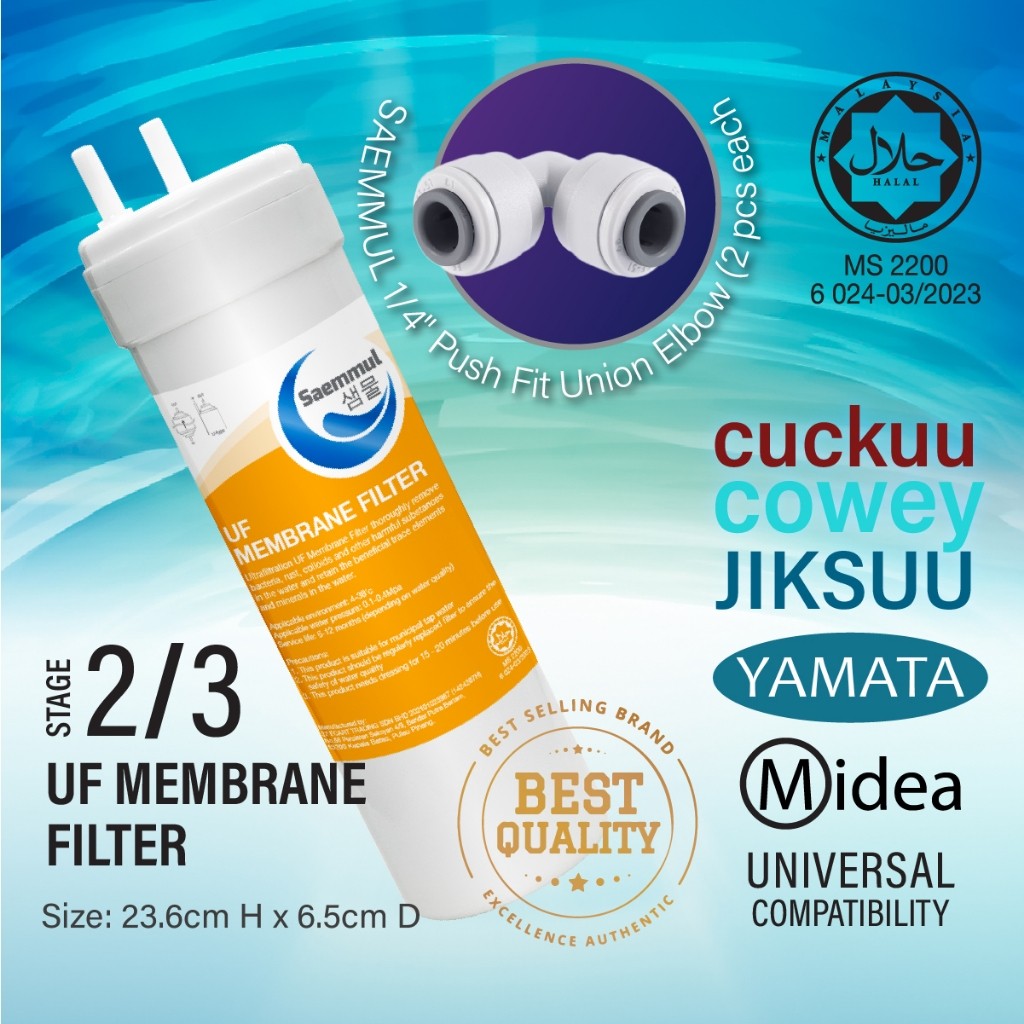 SAEMMUL 8”U TYPE UF WATER FILTER SET COMPATIBLE FOR MAGIC TONG YANG, YAMADA-INDAH, YAMADA, SM-1-HN