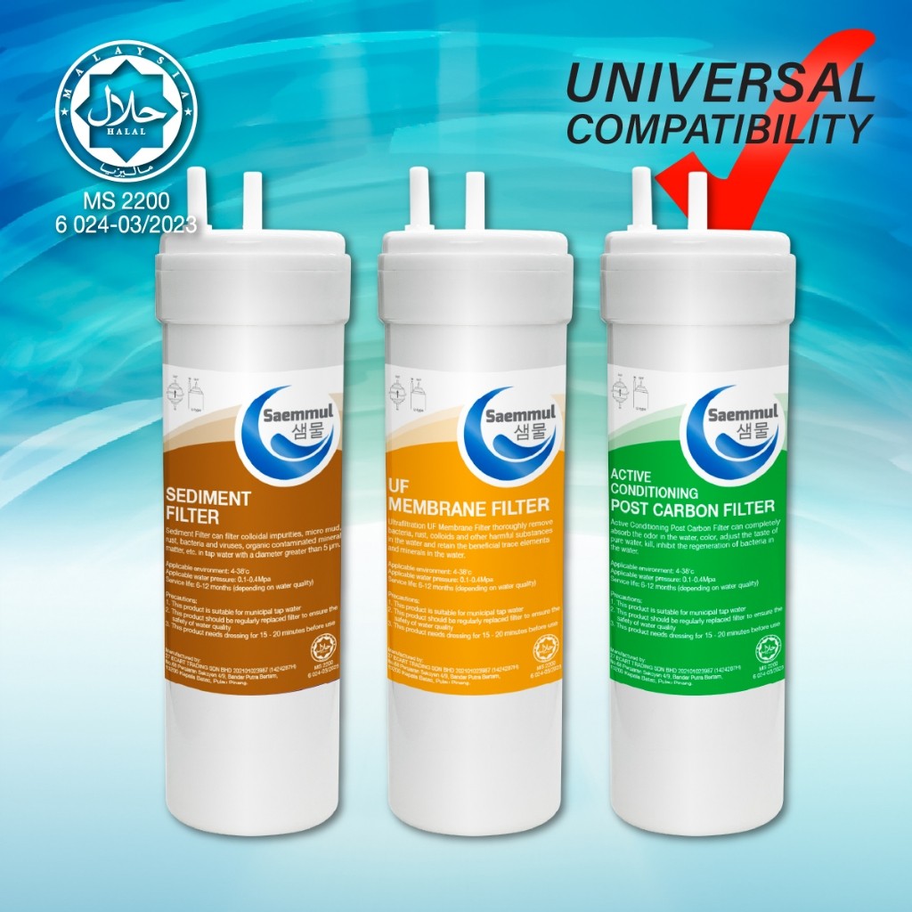 SAEMMUL 8”U TYPE UF WATER FILTER SET COMPATIBLE FOR MAGIC TONG YANG, YAMADA-INDAH, YAMADA, SM-1-HN