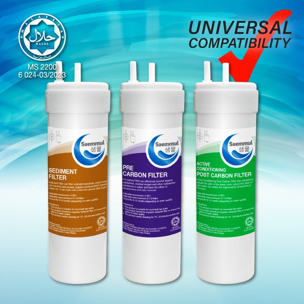 SAEMMUL 8”U TYPE MINERAL WATER FILTER SET COMPATIBLE FOR MAGIC TONG YANG, SM-1-HN DISPENSER