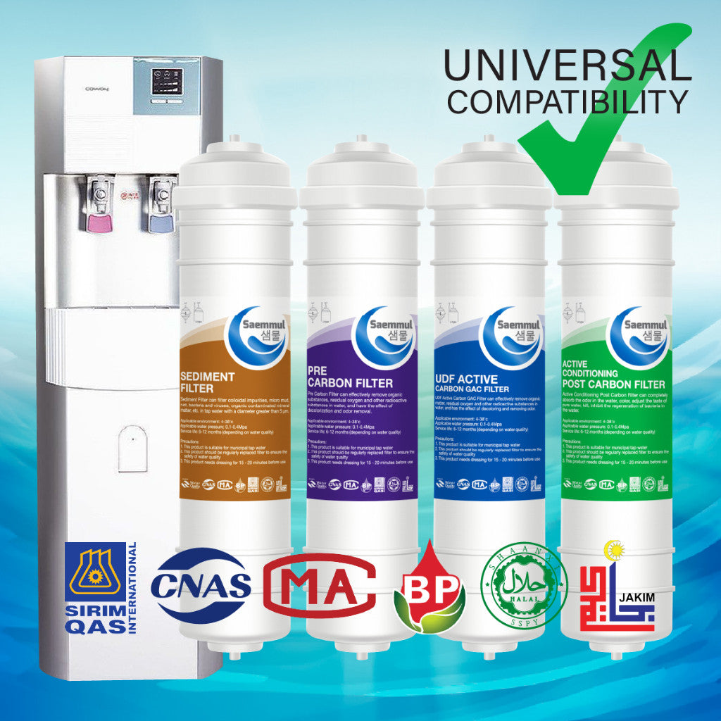 SAEMMUL 10”I MINERAL WATER FILTER SET 4 STAGE HALAL COMPATIBLE FOR COWAY METRO