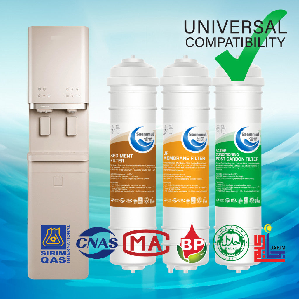 SAEMMUL 10”I-TYPE UF WATER FILTER SET CERTIFIED HALAL COMPATIBLE FOR COWAY LUCY PLUS