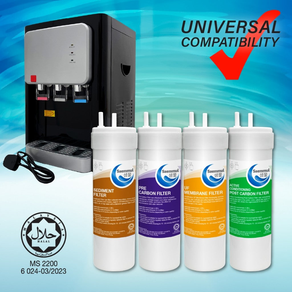 SAEMMUL 8”U UF WATER FILTER SET 4 STAGE HALAL COMPATIBLE FOR GX313TB BEFORE VER MAY-2022 , GX313TS, GX313TC, GX313TD