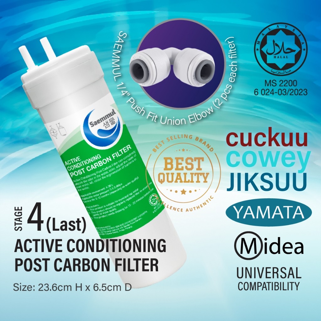 SAEMMUL 8”U TYPE ALKALINE WATER FILTER SET COMPATIBLE FOR MAGIC TONG YANG, YAMADA-INDAH, YAMADA, SM-1-HN