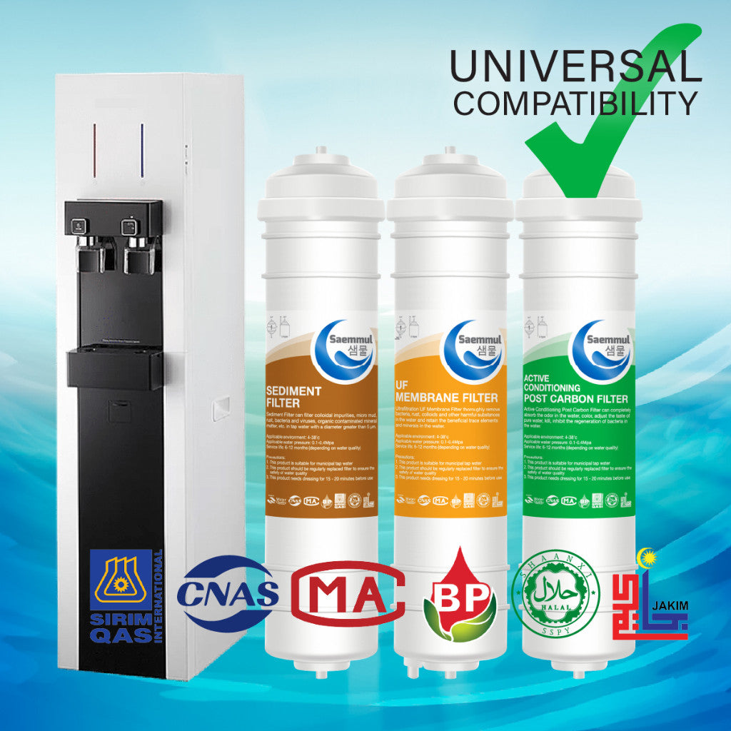 SAEMMUL 10”I-TYPE UF WATER FILTER SET CERTIFIED HALAL COMPATIBLE FOR COWAY HARRY
