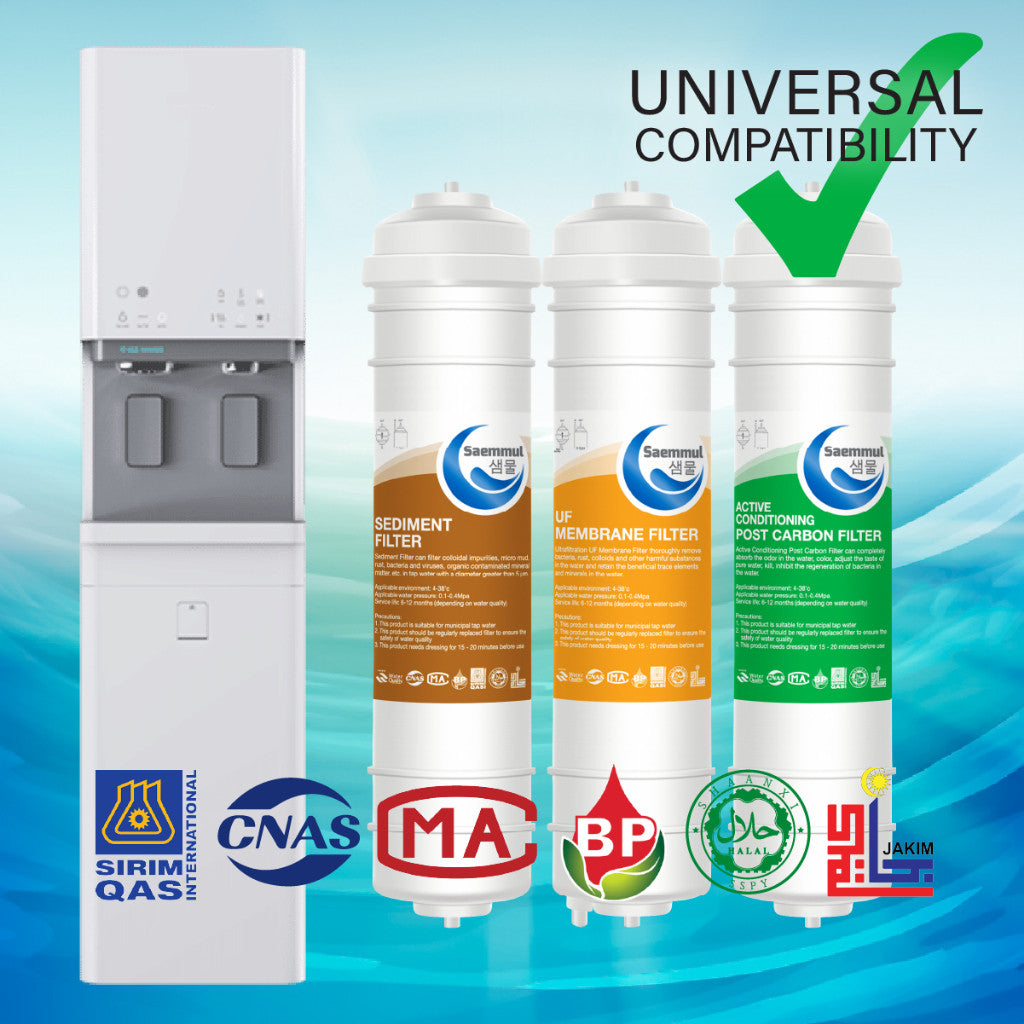 SAEMMUL 10”I-TYPE UF WATER FILTER SET CERTIFIED HALAL COMPATIBLE FOR COWAY LUCY
