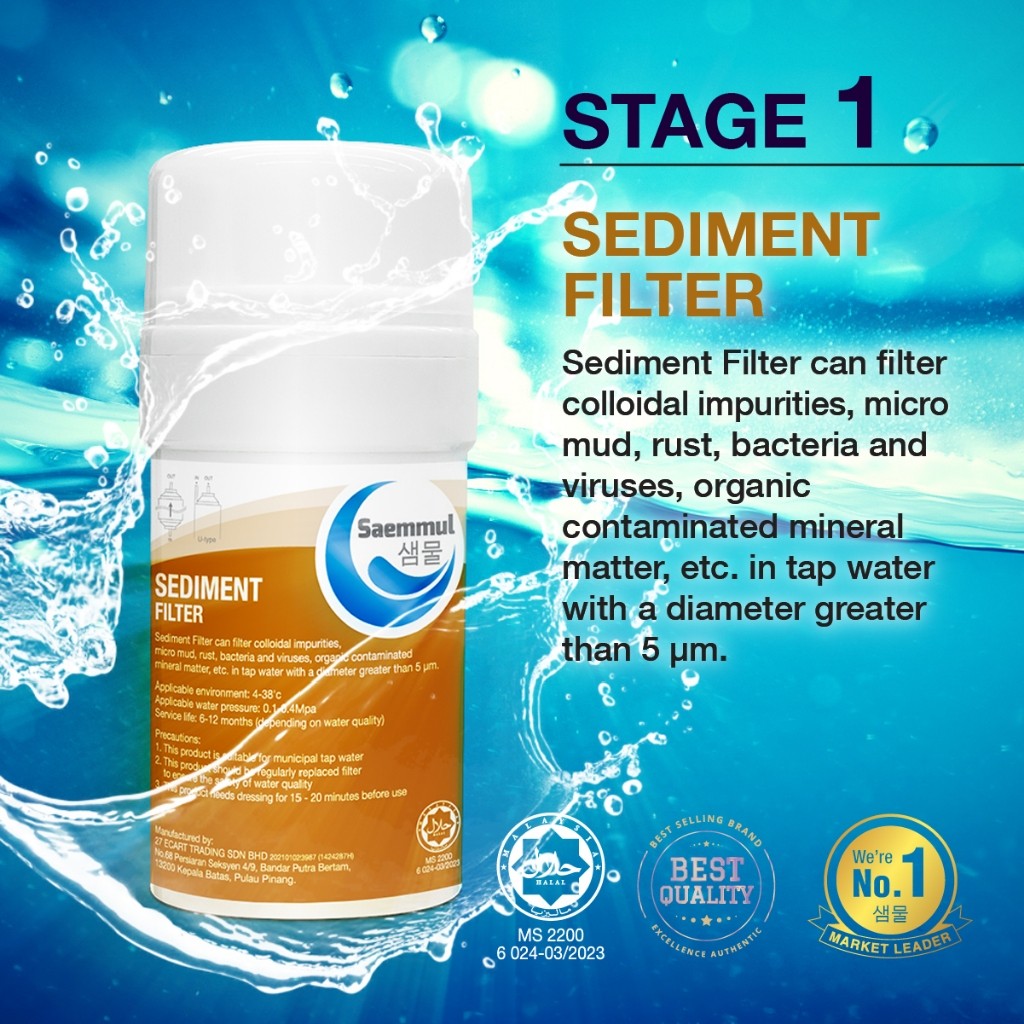 SAEMMUL 4”U TYPE ALKALINE WATER FILTER SET FOR CUCKOO SK MAGIC HYPER RAPI RICH (HALAL CERT FILTER)