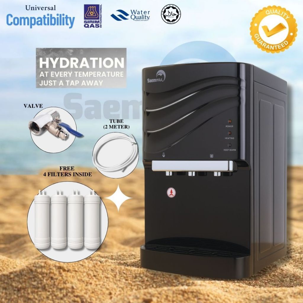 SAEMMUL COMPRESSOR COOLING HOT + COLD + NORMAL KOREA HALAL PIPELINE / DIRECT PIPEIN WATER DISPENSER