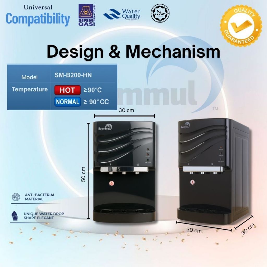 Sistem Penapis Air Dispenser Minuman Mineral HOT & NORMAL Reka Bentuk Korea