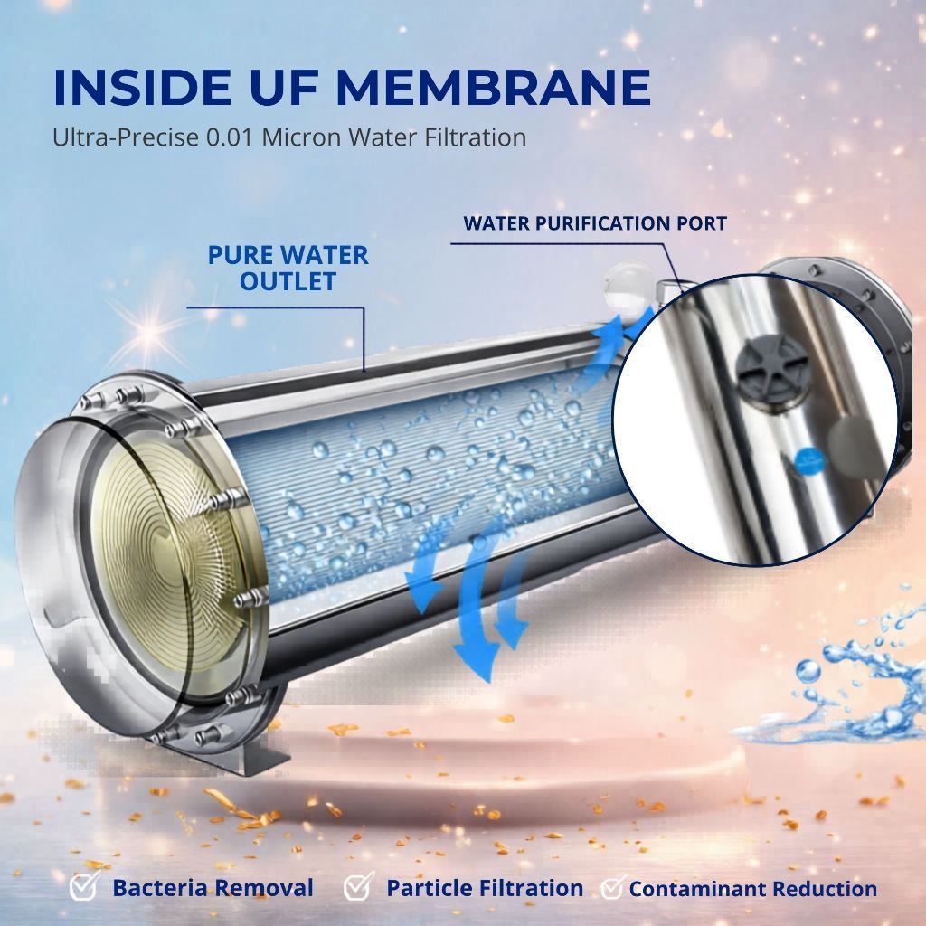 Saemmul 8000L/H  Ultra Filtration UF Membrane Water Filter SUS304 Stainless Steel