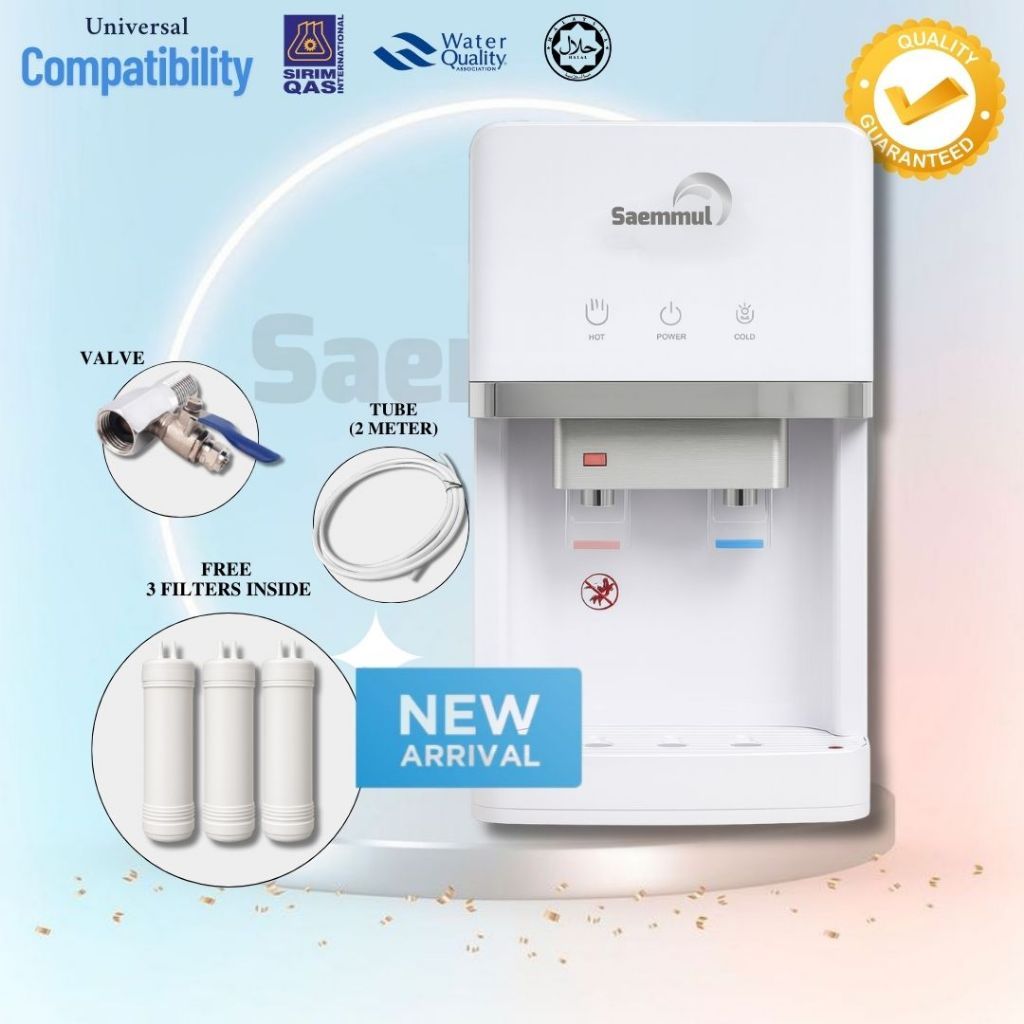 SAEMMUL COMPRESSOR COOLING HOT + COLD + NORMAL KOREA HALAL PIPELINE / DIRECT PIPEIN WATER DISPENSER