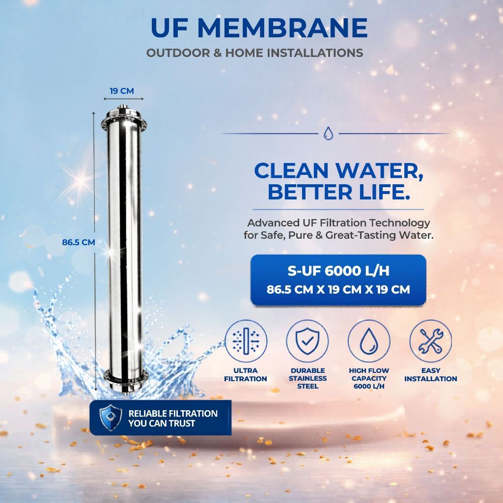 Saemmul 6000 L/H Ultra Filtration UF Membrane Water Filter SUS304 Stainless Steel