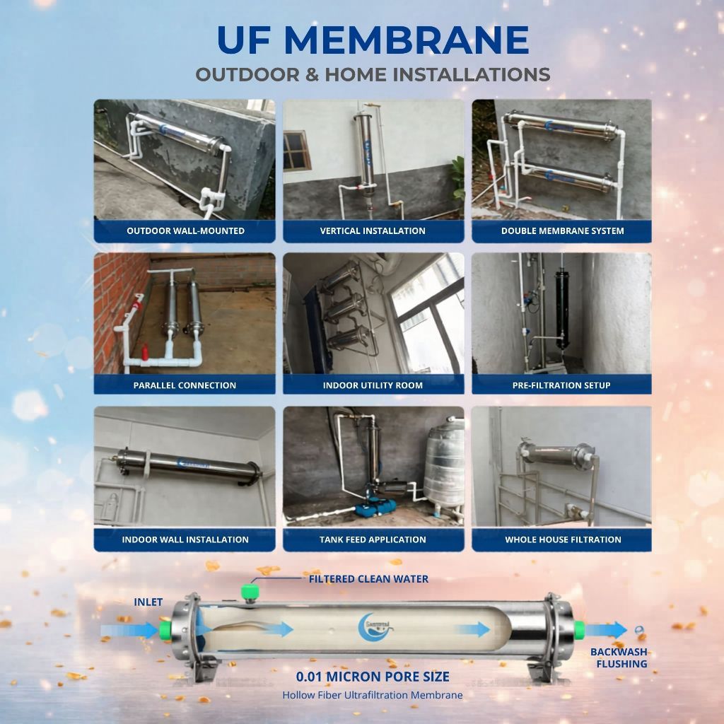 Saemmul 6000L/H  Ultra Filtration UF Membrane Water Filter SUS304 Stainless Steel