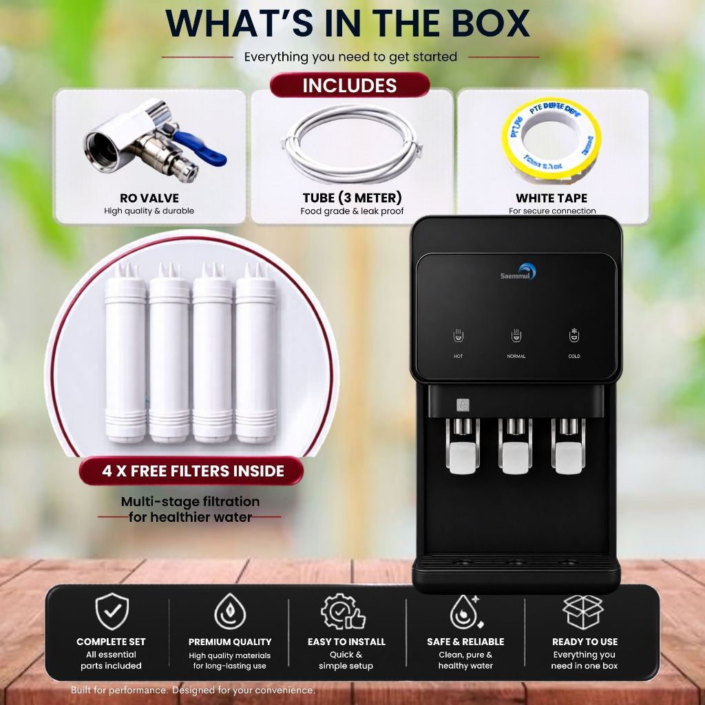 SUPER HOT SAEMMUL COMPRESSOR COOLING HOT + COLD + NORMAL KOREA HALAL PIPELINE WATER DISPENSER