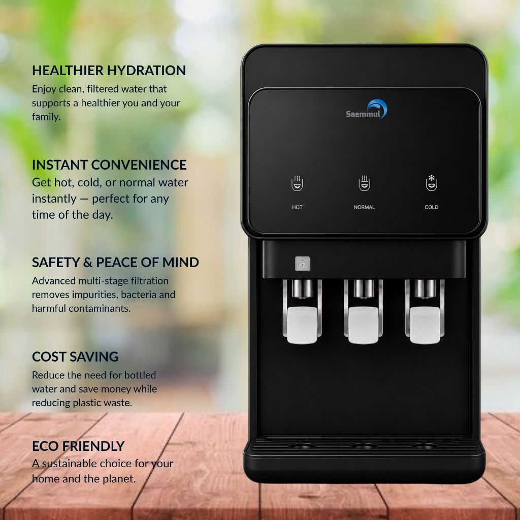 SUPER HOT SAEMMUL COMPRESSOR COOLING HOT + COLD + NORMAL KOREA HALAL PIPELINE WATER DISPENSER