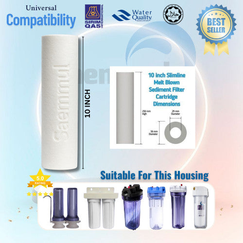 SAEMMUL PP / Sediment Filter / PP Filter Replacement Cartridge (4pcs) PP Water Filter / Sediment Water Filter