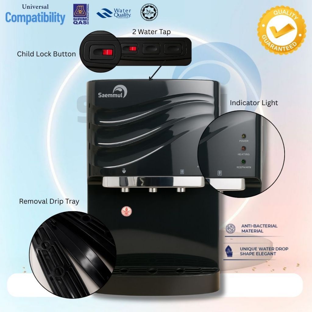 Sistem Penapis Air Dispenser Minuman Mineral HOT & NORMAL Reka Bentuk Korea