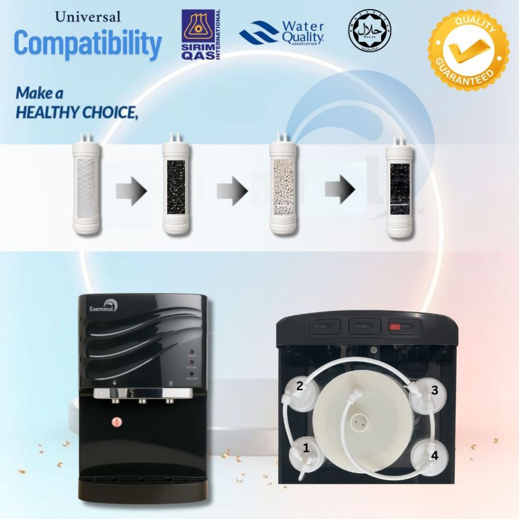 Sistem Penapis Air Dispenser Minuman Mineral HOT & NORMAL Reka Bentuk Korea