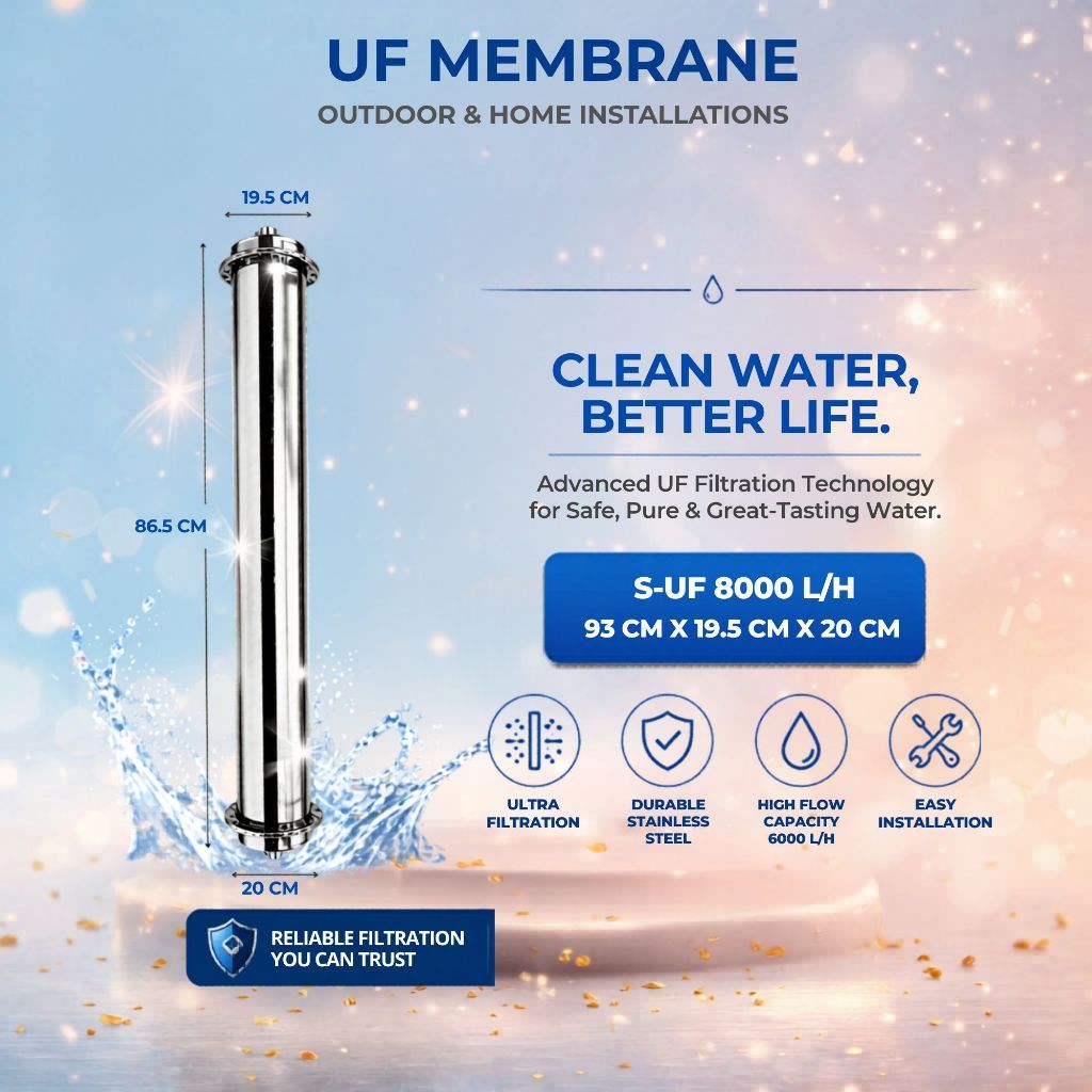 Saemmul 6000L/H  Ultra Filtration UF Membrane Water Filter SUS304 Stainless Steel