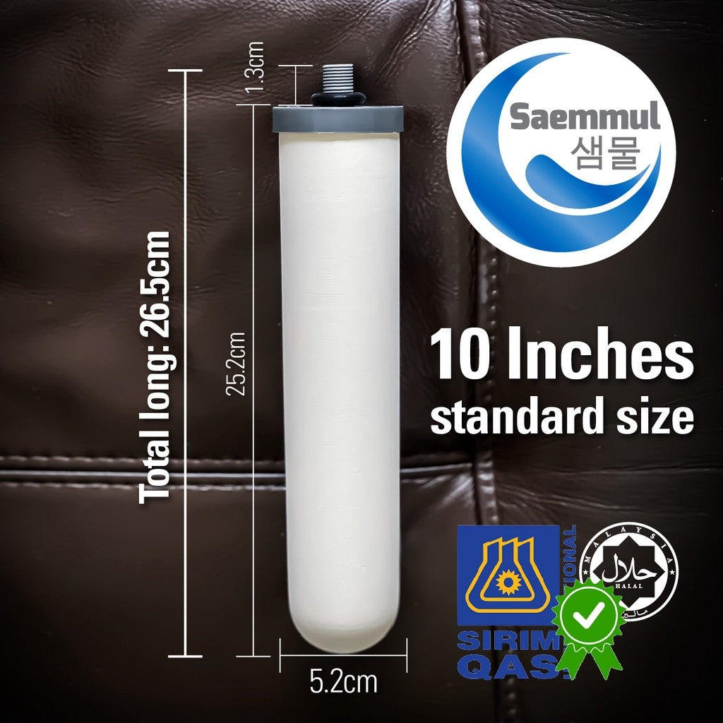 Washable Ceramic Filter Cartridge Short Mount, Ceramic Compatible 10" Ceramic Water Filter Short Mount