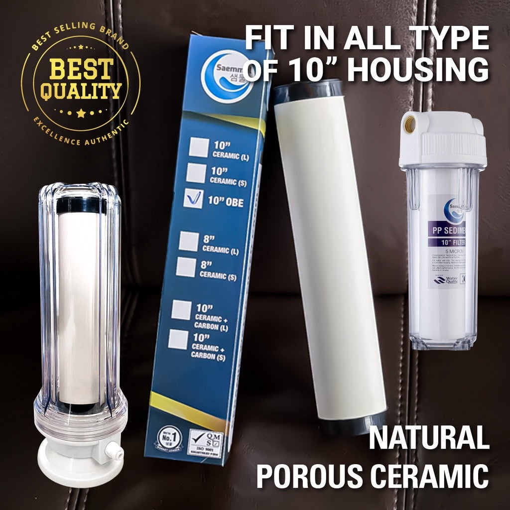 (MALAYSIA JAKIM CERTIIFIED) SAEMMUL OBE 10" BRITISH STANDARD CERAMIC WATER FILTER CARTRIDGE