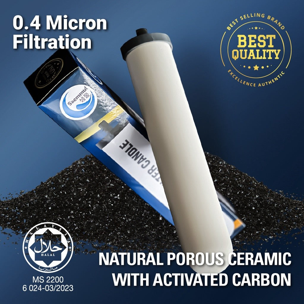 (MALAYSIA JAKIM CERTIFIED) SAEMMUL British Standard 10” Ultra Sterile With Carbon Gac Short Mount Ceramic Filter