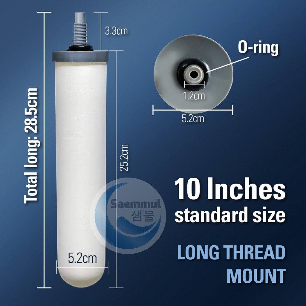 (MALAYSIA JAKIM CERTIFIED) SAEMMUL British Standard 10” Ultra Sterile With Carbon Gac Long Mount Ceramic Filter Cartridg
