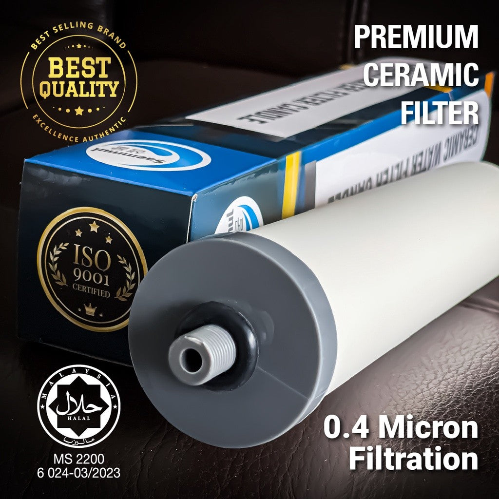 Washable Ceramic Filter Cartridge Short Mount, Ceramic Compatible 10" Ceramic Water Filter Short Mount