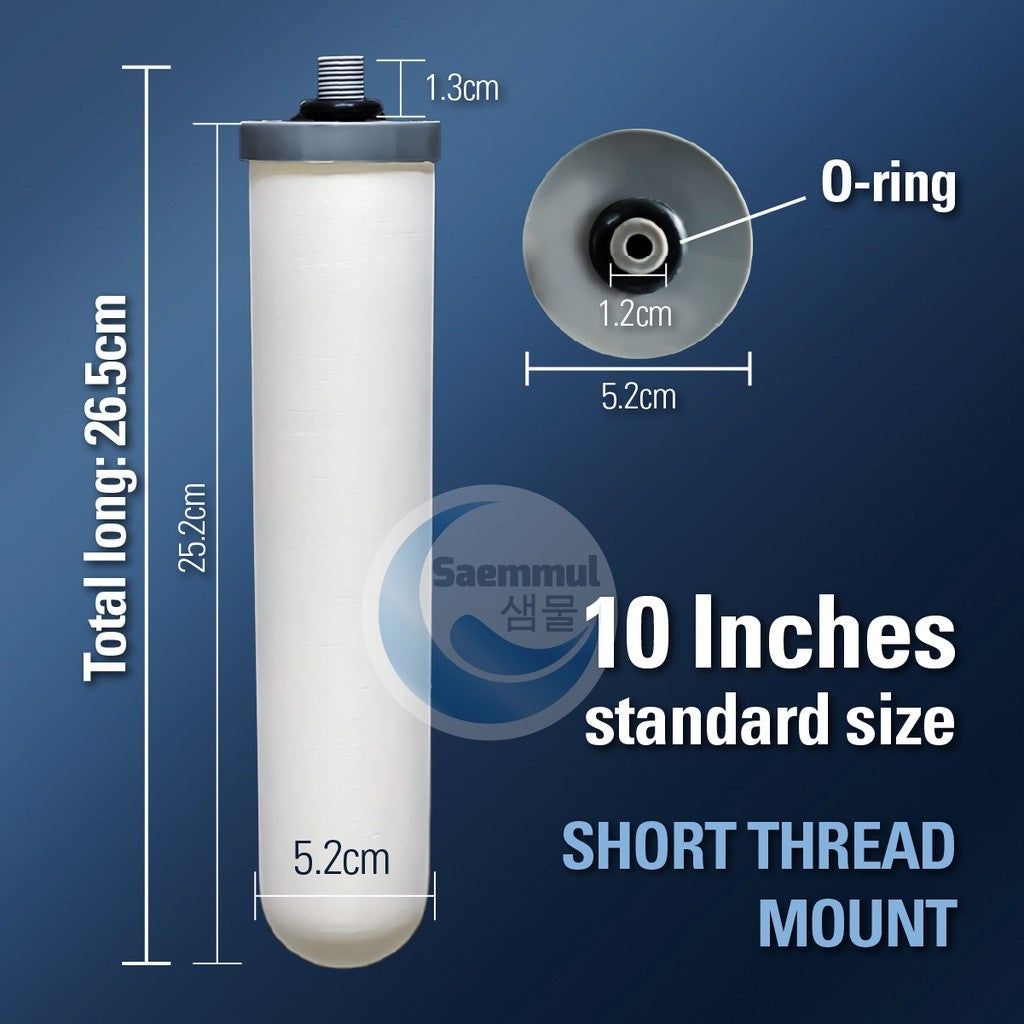 (MALAYSIA JAKIM CERTIFIED) SAEMMUL British Standard 10” Ultra Sterile With Carbon Gac Short Mount Ceramic Filter