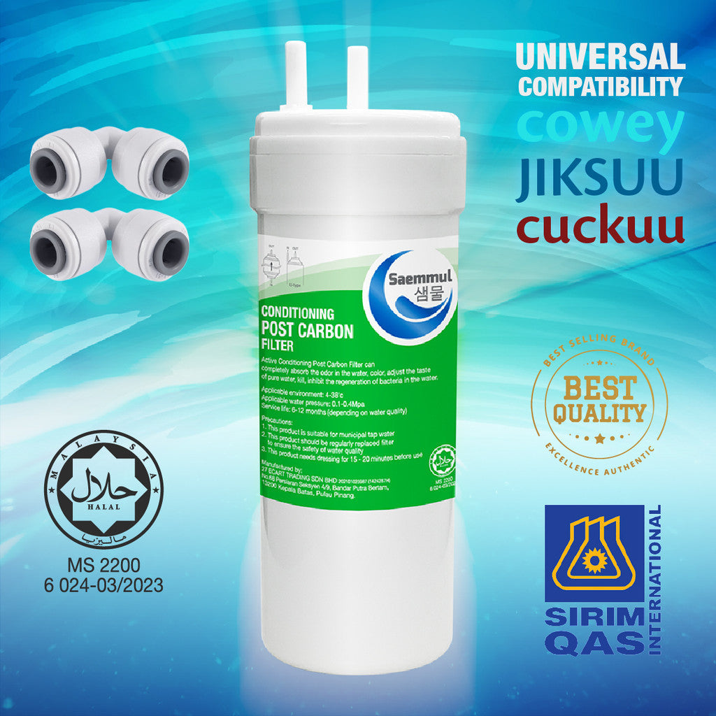 SAEMMUL 6" 3 STAGE UNIVERSAL ULTRA FILTRATION ALKALINE WATER FILTER