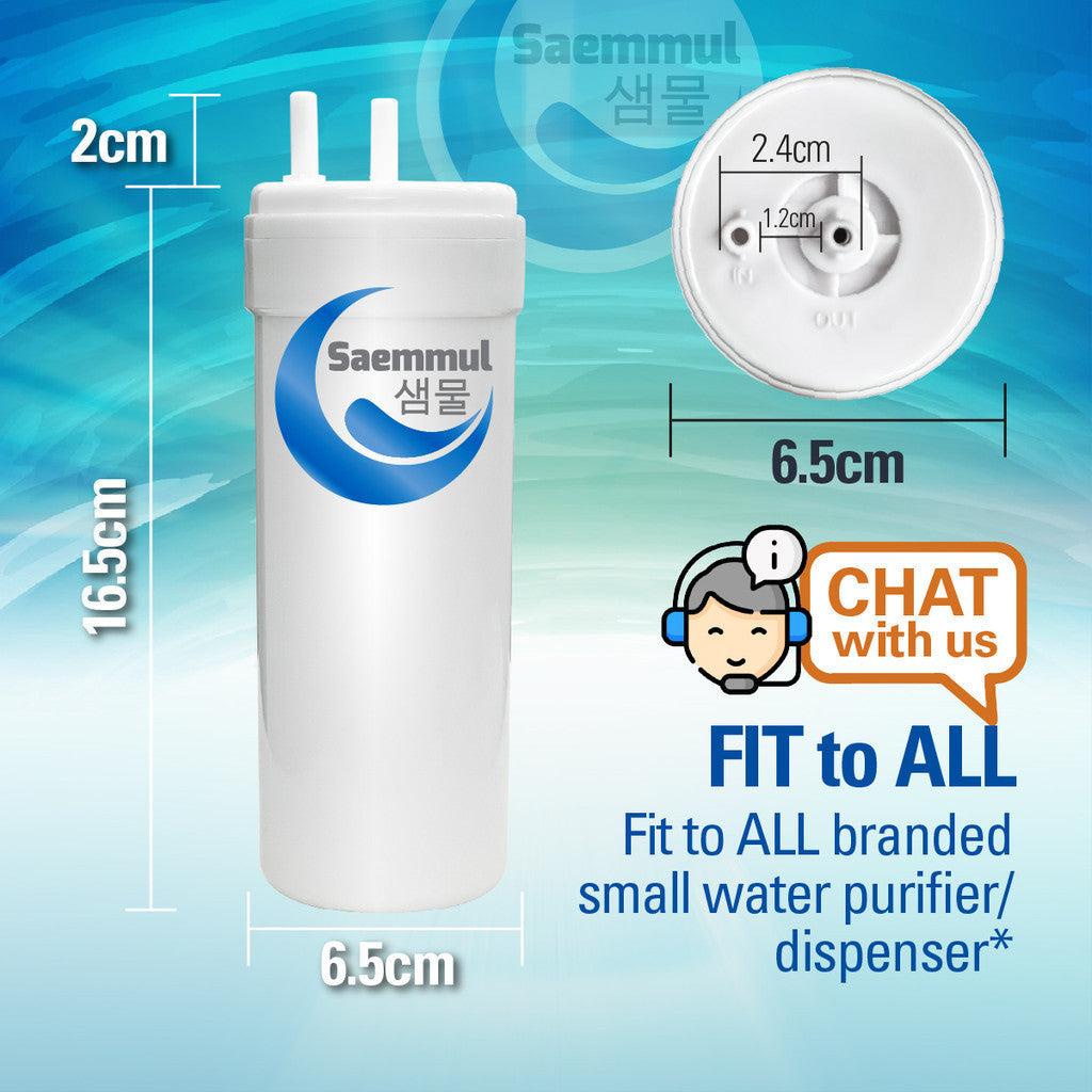 SAEMMUL 6" 3 STAGE UNIVERSAL ULTRA FILTRATION ALKALINE WATER FILTER