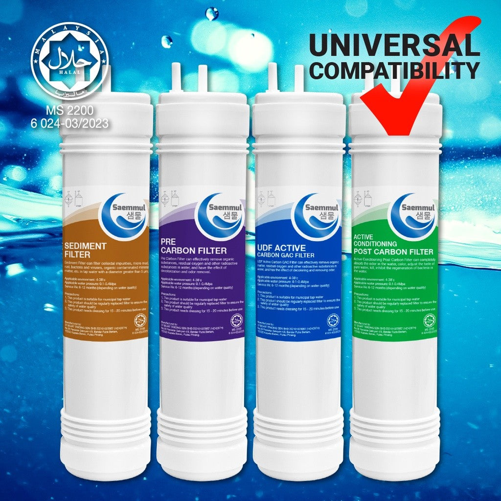 SAEMMUL 10” U TYPE MINERAL WATER FILTER SET COMPATIBLE FOR YAMADA, CUCKOO  CUCKOO DELUXE (HALAL CERTIFIED FILTER)